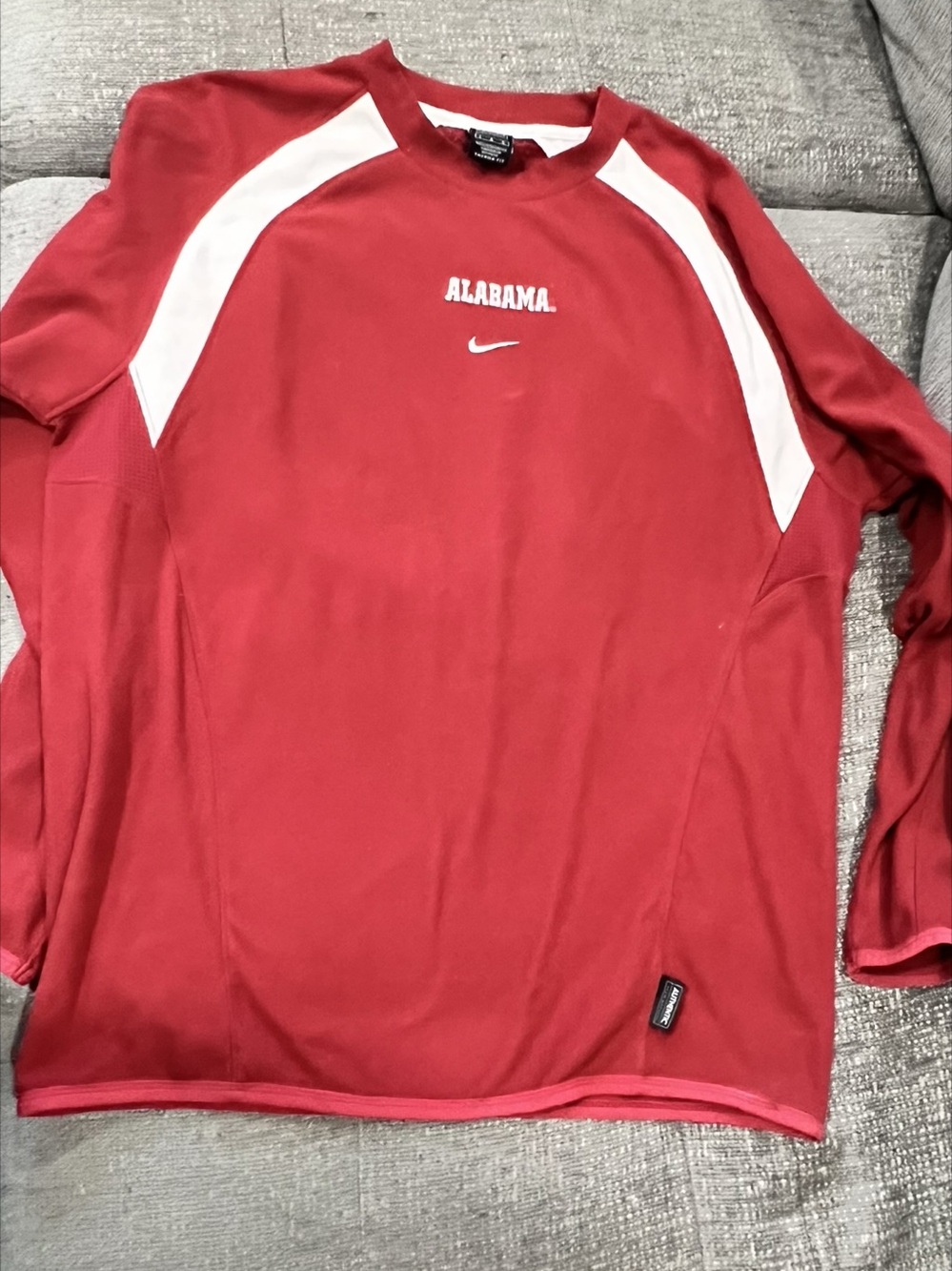 Nike Team "Authentic" University of Alabama sideline practice long-sleeve pullo